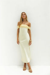 Cleo Cove Strapless Maxi Dress Butter Yellow